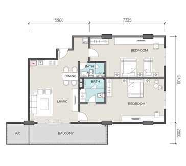 Type D1 - 1319 sq ft